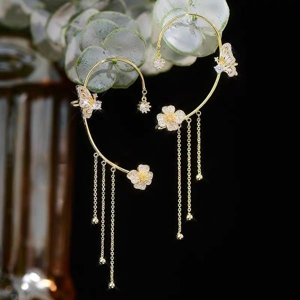 💛💛 PKNEW™ Butterfly Tassel Style Zircon Earrings | Perfect Gift🎁