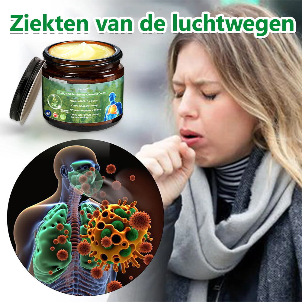 𝑳𝒆𝒓𝒄𝒆𝒂™ Mullein Lung Repair Cream - Goedgekeurd door de Nederlandse Longvereniging voor ondersteuning van de longgezondheid 🌬️