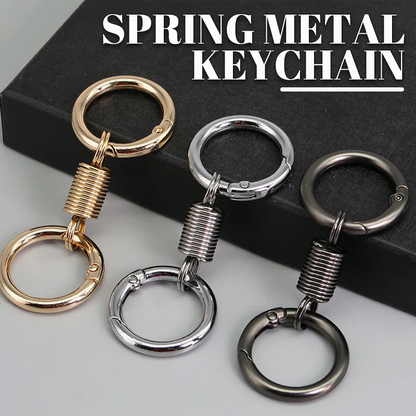 (🔥2024Last Day Promotion - 49% off)Nordic Retro Spring Double Ring Keychain