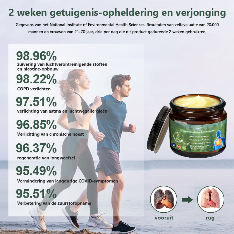 𝑳𝒆𝒓𝒄𝒆𝒂™ Mullein Lung Repair Cream - Goedgekeurd door de Nederlandse Longvereniging voor ondersteuning van de longgezondheid 🌬️