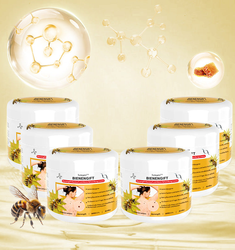 🐝🐝[👑Offizieller Markenshop👑] Lenaro™ Bienengift Maulwurf und Warze Behandlung Creme(👨‍⚕AAD EMPFIEHLT)