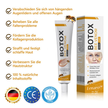Hergestellt und versendet aus Deutschland✅ Lenaro™ Botox Bienengift Faltencreme - Letzter Tag 80% Rabatt👨‍⚕️