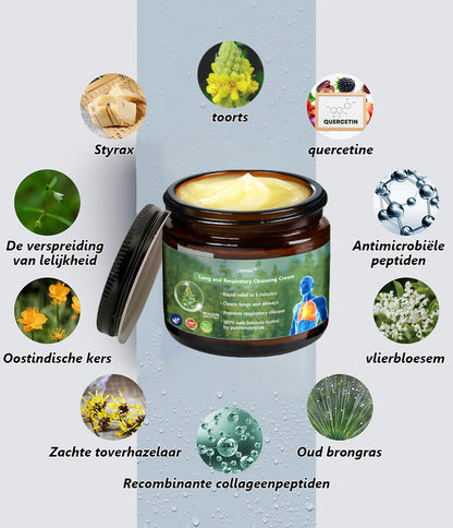 𝑳𝒆𝒓𝒄𝒆𝒂™ Mullein Lung Repair Cream - Goedgekeurd door de Nederlandse Longvereniging voor ondersteuning van de longgezondheid 🍀